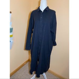 BRAND NEW Floor Length Button Down Dress Navy Blue